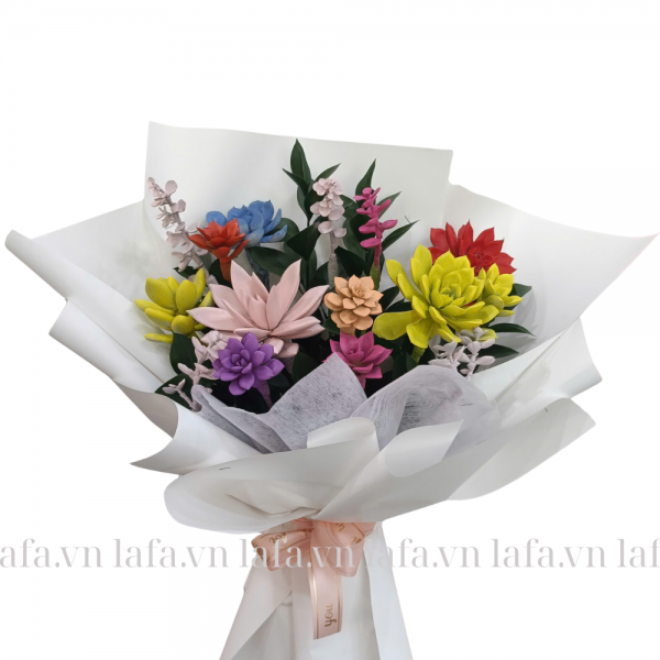 Năng lượng sống bó hoa sen đá quà tặng bạn